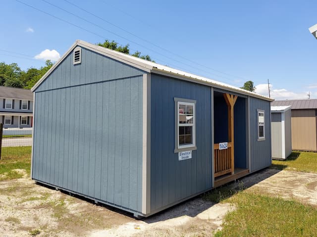 14 x 24 Belmont Blue Center Cabin with Electrical Kit, FL Approved